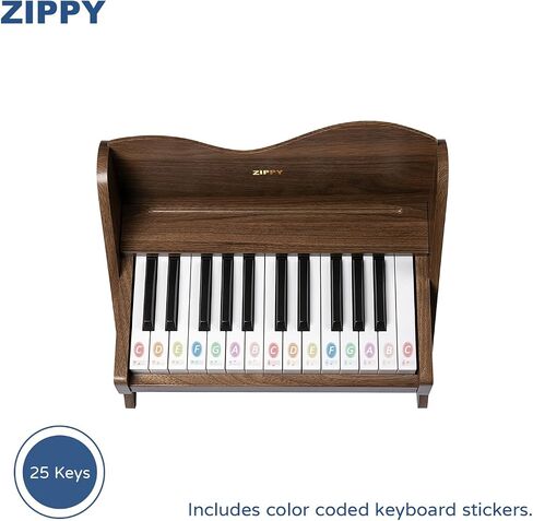ZIPPY Kids Piano Keyboard, 25 Keys Digital Piano for Kids, Volume Adjustable, Mini Music Educational Instrument Toy, Wood Toy for Toddlers Girls Boys (Red) in Saudi Arabia