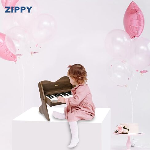 ZIPPY Kids Piano Keyboard, 25 Keys Digital Piano for Kids, Volume Adjustable, Mini Music Educational Instrument Toy, Wood Toy for Toddlers Girls Boys (Red) in Saudi Arabia
