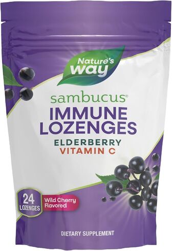 Nature's Way Sambucus معينات التوت، 1000 مجم فيتامين C لكل حصة، نكهة استوائية (3 عبوات)، 24 قطعة in Saudi Arabia