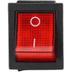 Illuminated Rocker Power Switch, 16A 250VAC/20A 125VAC, 4-Pin Latching Design with Indicator Light (Black) in Saudi Arabia