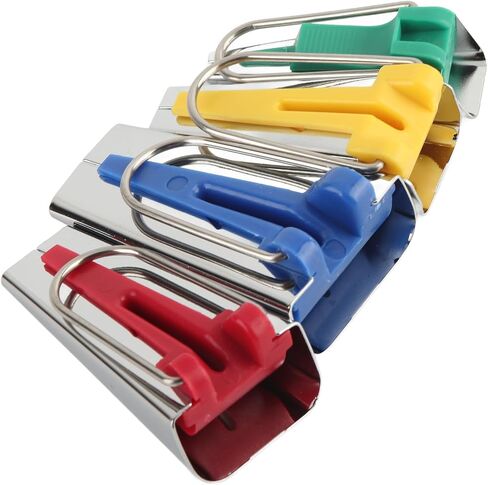 Bias Tape Maker Set 4Pcs Stainless Steel Manual Sewing Accessories for DIY Hand Made Cloth Patch Work Hemming and Piping Tools in Saudi Arabia