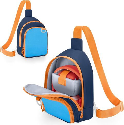 Carrying Chest Bag Compatible with Yoto Mini (2024 Edition) and Headphone, Card Holder up to 36 Cards, Travel Storage Case for Audio Player Accessories, with Adjustable Strap, Pink (Bag Only) in Saudi Arabia