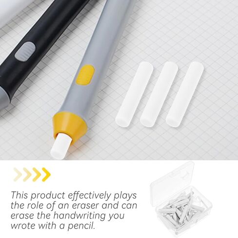 VILLCASE 70Pcs Electric Eraser Replacement Cores Convenient Refills for Art Drawing Sketching with Anti-wear Material Suitable for Students and Artists in Saudi Arabia