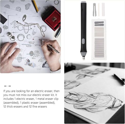 PRETYZOOM Professional Electric Eraser Material Quick Erasing Tool for Artists Students and Professionals Portable Sketch and Typo Correction for Drawing Drafting and School Use in Saudi Arabia