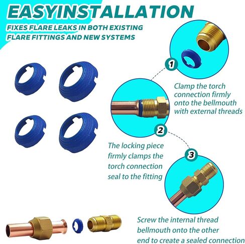 2 × 1/4 بوصة و2 × 3/8 بوصة تركيبات مضيئة SAE مانعة للتسرب، وصلات مضيئة SAE مانعة للتسرب HVAC تمنع تسرب غاز التبريد، مجموعة مانعة للتسرب لصمام شريدر، التبريد، التدفئة والتهوية وتكييف الهواء ومجموعة سبليت صغيرة in Kuwait