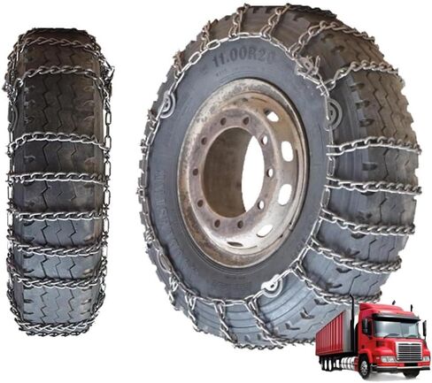 9mm Set of 2 Heavy Duty Snow Chains for Suvs and Cars Skid Traction Chains High Strength Manganese Emergency Use for Tire Reliable in Snow 235/75R17.5 2pcs 10R22.5 in Saudi Arabia