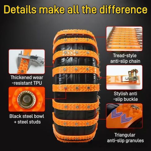 Car Snow Tire Chains for Ducati Multistrada 1200 2010-2019,Portable Non-Slip Tyre Emergency Straps,Adjustable Anti Skid Tire Chains,Reusable Anti Snow Chains,Automotive,Twenty Chains in Saudi Arabia