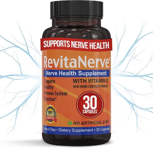 RevitaNerve - دعم وتخفيف أعصاب الاعتلال العصبي | مكمل منشط لعلاج الانزعاج العصبي | مرة واحدة في اليوم | تقليل آلام الأعصاب (أربع عبوات، 120 قطعة) in Saudi Arabia