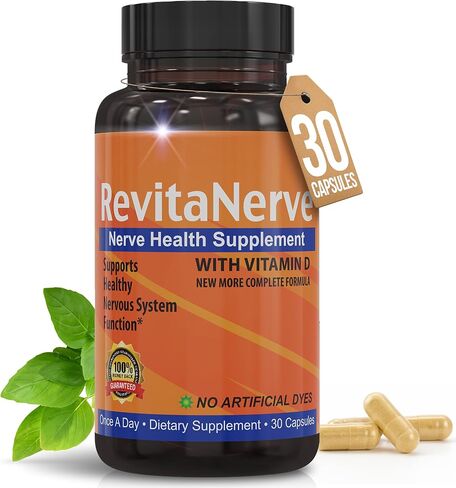 RevitaNerve - دعم وتخفيف أعصاب الاعتلال العصبي | مكمل منشط لعلاج الانزعاج العصبي | مرة واحدة في اليوم | تقليل آلام الأعصاب (أربع عبوات، 120 قطعة) in Saudi Arabia