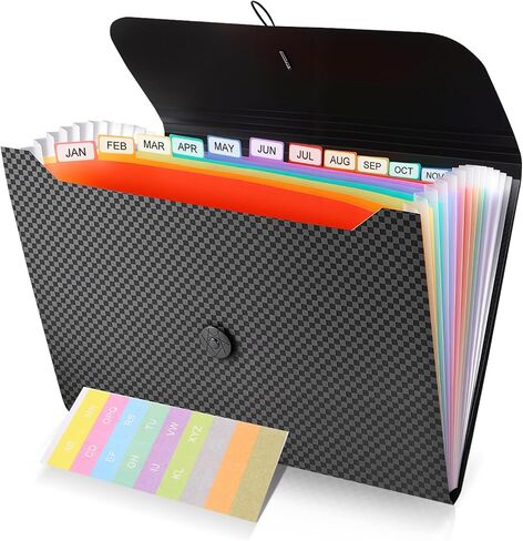 File Organizer, 13-Pocket Expanding Folder + Large Accordion Divider | Great for Home, Office, Travel & Classroom in Saudi Arabia