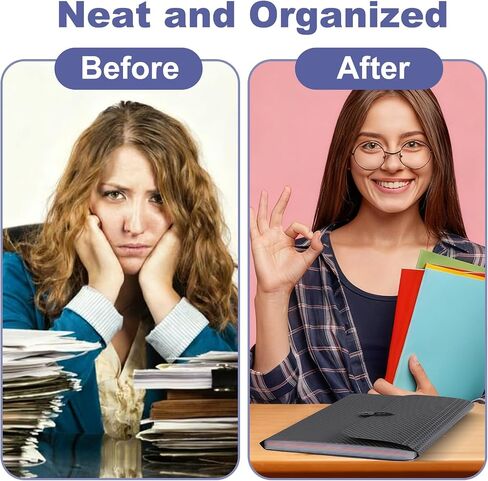 File Organizer, 13-Pocket Expanding Folder + Large Accordion Divider | Great for Home, Office, Travel & Classroom in Saudi Arabia