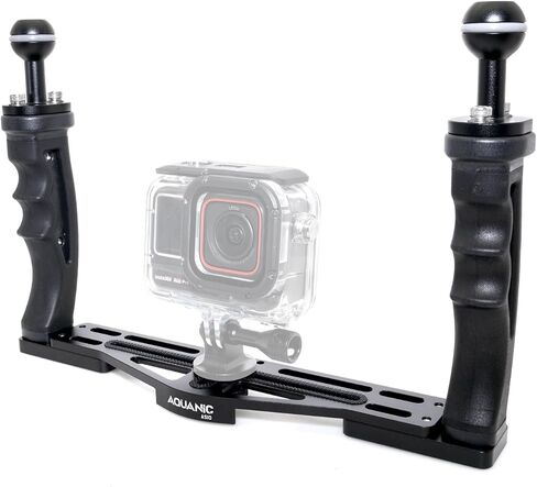 AQUANIC AS10 Underwater Camera Tray Handheld Stabilizer Tray Bracket for Camera Housing, Handle Aluminum Diving Grip for Gopro Divevolk, TG-5/6, RX100 V and Other Action Camera in Kuwait