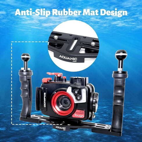 AQUANIC AS10 Underwater Camera Tray Handheld Stabilizer Tray Bracket for Camera Housing, Handle Aluminum Diving Grip for Gopro Divevolk, TG-5/6, RX100 V and Other Action Camera in Kuwait