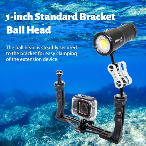 AQUANIC AS10 Underwater Camera Tray Handheld Stabilizer Tray Bracket for Camera Housing, Handle Aluminum Diving Grip for Gopro Divevolk, TG-5/6, RX100 V and Other Action Camera in Kuwait