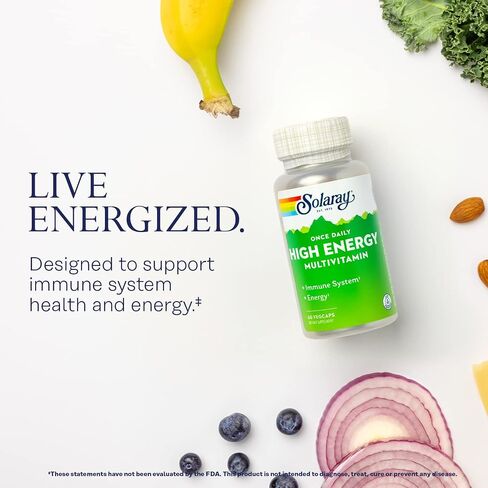 Solaray Once Daily Woman Multivitamin with Iron, Women’s Multivitamin with Hair, Skin & Nails Blend, Enzyme Blend & Whole Food Base, Healthy Energy, Immune & Digestion Support, 90 Servings, 90 VegCaps in Saudi Arabia