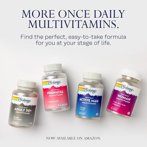 Solaray Once Daily Woman Multivitamin with Iron, Women’s Multivitamin with Hair, Skin & Nails Blend, Enzyme Blend & Whole Food Base, Healthy Energy, Immune & Digestion Support, 90 Servings, 90 VegCaps in Saudi Arabia
