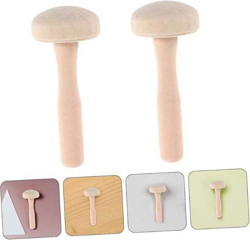 Angoily 10pcs Wood Mushroom Rubbing Roller DIY Printmaking Tool Baren Printmaking Ink Roller for Art Supplies in Saudi Arabia