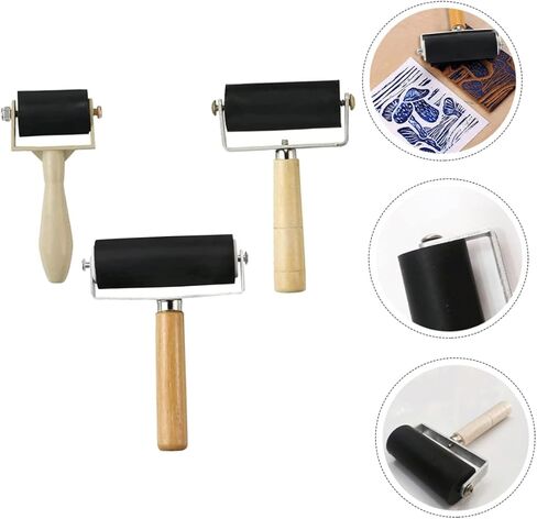 DOITOOL 3pcs Printmaking Roller Diamond Drawing Rubber Rollers for Art Craft Durable and Safe Painting Supplies for Adults for Ink Distribution and Diamond Bead Application in Saudi Arabia