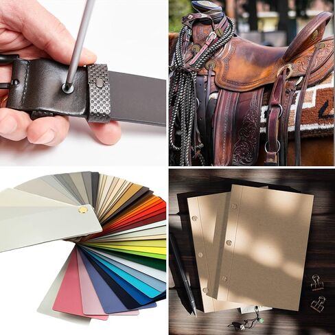 براغي شيكاغو 120 قطعة من PATIKIL، M5 × 6/10/15/25/35/45 مم من الفولاذ الكربوني برغي شيكاغو فيليبس مسامير تثبيت لسجل قصاصات الحزام الجلدي، ذهبي in Kuwait