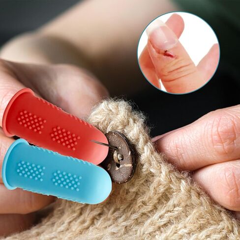 24Pcs Rubber Finger Protectors, Silicone Finger Protectors, Hot Glue Fingers Tips Pads Rubber Thimble Rubber Finger Protectors, Rubber Finger Tips for Sorting Mail Hot Glue Gun Sewing (3 Sizes) in Saudi Arabia