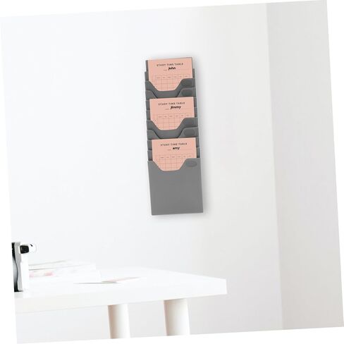 Slot Vertical Card Rack Organizer with Multi-pocket Storage Warehouse Label Holder for Attendance Employee Badges Detachable Desktop Shelf for Office and Industrial Use in Saudi Arabia