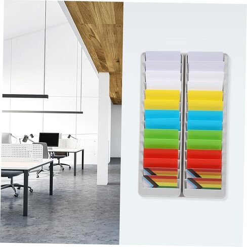 Vertical Attendance Cards Holder Rack for Cards Wall-Mounted Slot Organizer Compatible with Attendance Machines Simple Design for Office Exam Use in Saudi Arabia