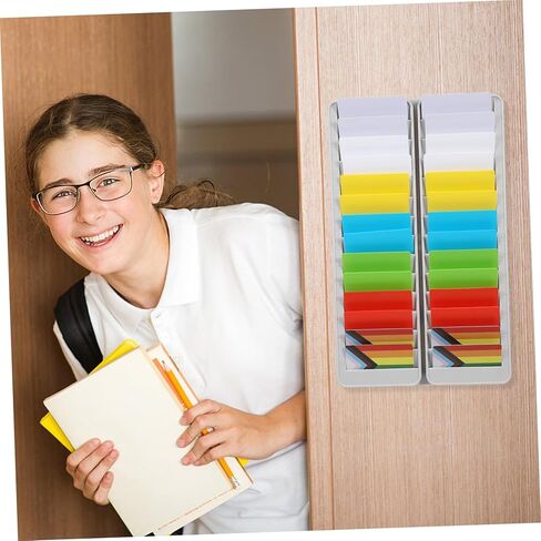 Vertical Attendance Cards Holder Rack for Cards Wall-Mounted Slot Organizer Compatible with Attendance Machines Simple Design for Office Exam Use in Saudi Arabia