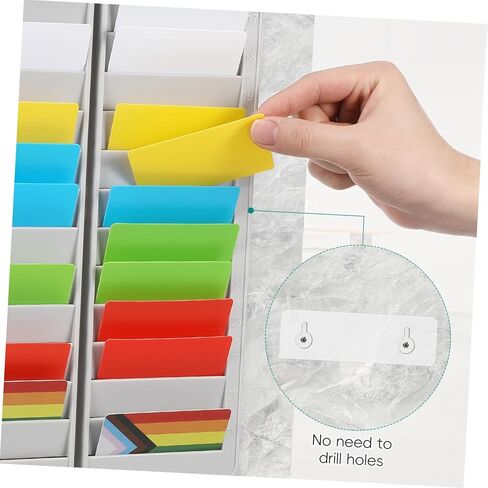 Vertical Attendance Cards Holder Rack for Cards Wall-Mounted Slot Organizer Compatible with Attendance Machines Simple Design for Office Exam Use in Saudi Arabia