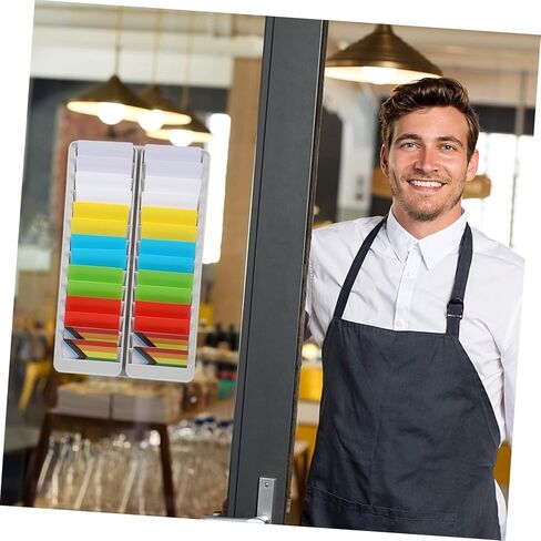 Vertical Attendance Cards Holder Rack for Cards Wall-Mounted Slot Organizer Compatible with Attendance Machines Simple Design for Office Exam Use in Saudi Arabia