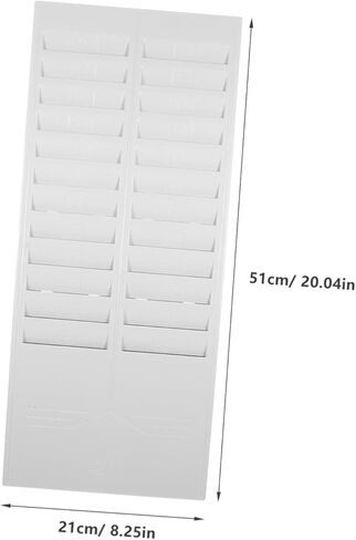 Wall-Mounted Attendance Card Rack Retractable Cards Storage Organizer with Slots Heavy-Duty Pocket Holder for Office School Warehouse Label Display Random Color in Saudi Arabia
