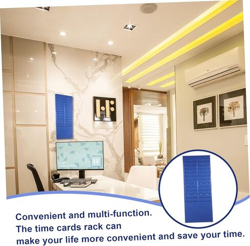 Wall-Mounted Attendance Card Rack Retractable Cards Storage Organizer with Slots Heavy-Duty Pocket Holder for Office School Warehouse Label Display Random Color in Saudi Arabia