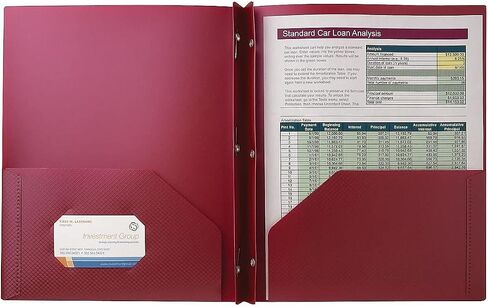 Staples 2-Pocket Presentation Folder with Fasteners, Burgundy (21611-CC/20649) in Saudi Arabia