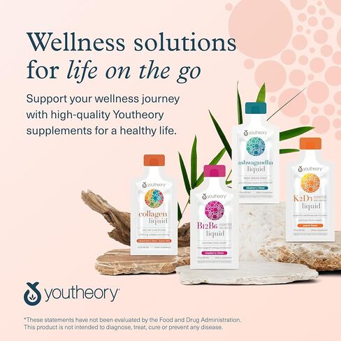 سائل الكولاجين من يوثيوري، ينشط البشرة والشعر والأظافر، نكهة التوت، 30 عبوة in Kuwait