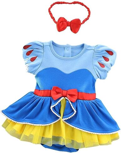 Lito Angels Baby Girls Princess Costume Onesie Romper Bodysuit Halloween Christmas Dress Up in Kuwait