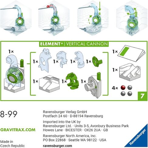 Ravensburger Vertical Cannon Extension - GraviTrax Marble Run & Construction Toy for 8+ Years in Saudi Arabia