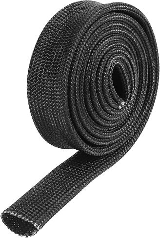 Fiberglass Heat Wire Shield Sleeve Heat High Temp Shield Adjustable Heat Shield 3.2ft 10mm 3/8" Black for Car Wire Protection Replacement Car Parts in Saudi Arabia