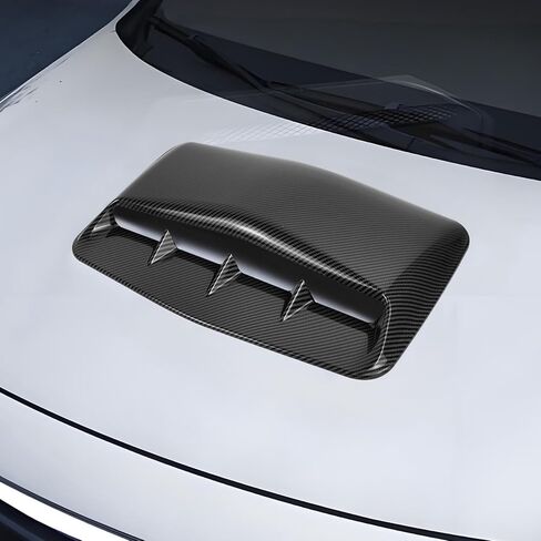 Car Hood Vents, Decorative Air Flow Intake Hood Scoop Vent Turbo Bonnet Cover, Vehicle Engine Cooling Intake Vent Trim Cover, Universal Exterior Car Accessories Decoration (Carbon Fiber) in Saudi Arabia