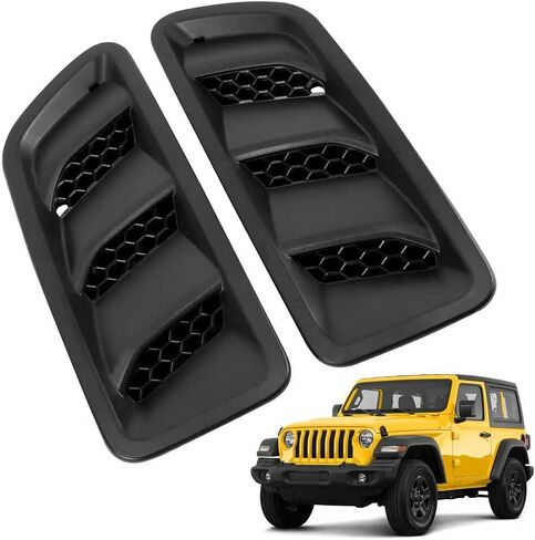 زوج واحد من إطار فتحة تهوية غطاء المحرك متوافق مع Jeep Wrangler 2018-2024 Gladiator 2020-2024 للسائق والراكب الجانبي لغطاء محرك السيارة، استبدال 68293748AF 68293749AF 68293748AB 68293749AA 68293749AB 68293749AC in Saudi Arabia