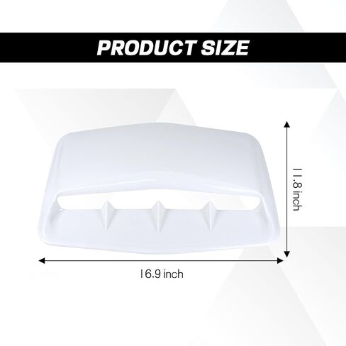 Car Hood Vents, Decorative Air Flow Intake Hood Scoop Vent Turbo Bonnet Cover, Vehicle Engine Cooling Intake Vent Trim Cover, Universal Exterior Car Accessories Decoration (Carbon Fiber) in Saudi Arabia