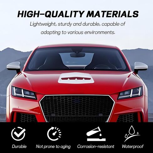 Car Hood Vents, Decorative Air Flow Intake Hood Scoop Vent Turbo Bonnet Cover, Vehicle Engine Cooling Intake Vent Trim Cover, Universal Exterior Car Accessories Decoration (Carbon Fiber) in Saudi Arabia