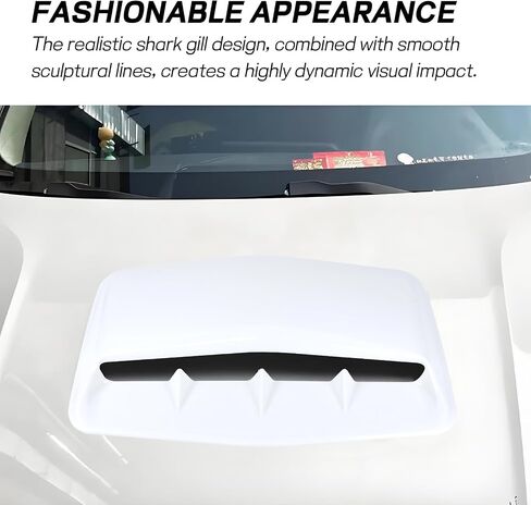 Car Hood Vents, Decorative Air Flow Intake Hood Scoop Vent Turbo Bonnet Cover, Vehicle Engine Cooling Intake Vent Trim Cover, Universal Exterior Car Accessories Decoration (Carbon Fiber) in Saudi Arabia