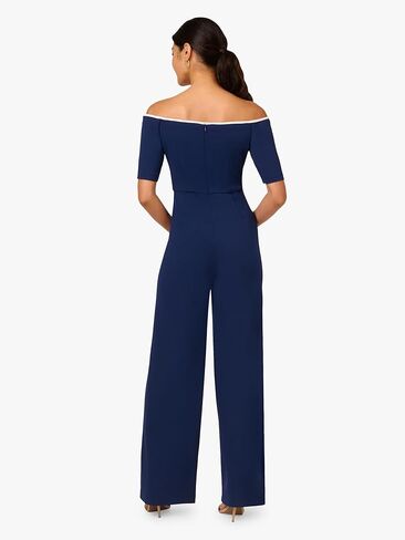 Adrianna Papell womens Knit Crepe Tie Jumpsuit in Kuwait