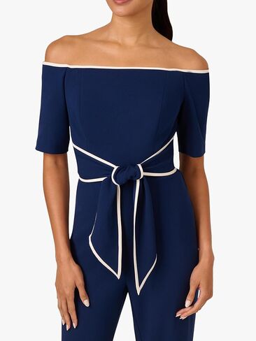 Adrianna Papell womens Knit Crepe Tie Jumpsuit in Kuwait