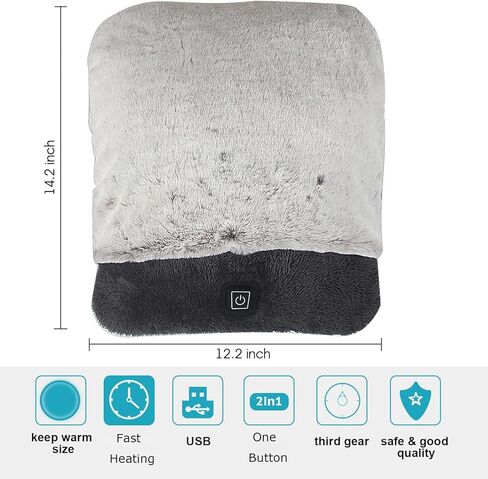 Electric Foot Warmer,Cold Feet Warmers for Home and Office Under Table Desk, Fast Heating Technology with 3 Temperature Setting for Heat Therapy & Relief,Gifts for Men/Women in Kuwait