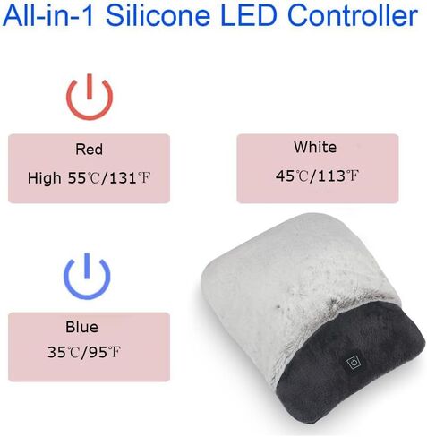 Electric Foot Warmer,Cold Feet Warmers for Home and Office Under Table Desk, Fast Heating Technology with 3 Temperature Setting for Heat Therapy & Relief,Gifts for Men/Women in Kuwait