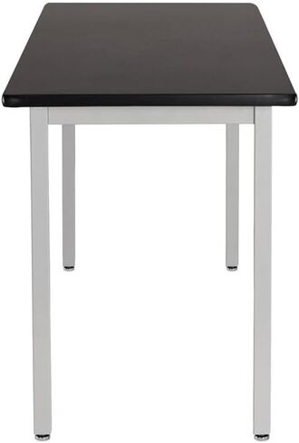 Pemberly Row 24x48 Metal Science Lab Table with HPL Top in Black in Saudi Arabia