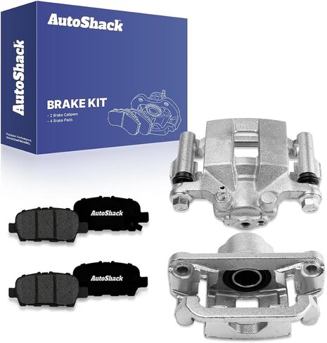AutoShack Rear Brake Calipers Premium Ceramic Brake Pads Replacement for 2008-2013 Nissan Rogue 2014-2015 Nissan Rogue Select 6-PC in Saudi Arabia