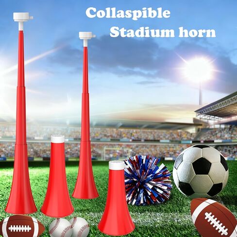 قرن الاستاد القابل للطي 24 بوصة صانعات الضوضاء الفوفوزيلا البلاستيك البوق الهتاف أبواق النفخ صانعات الضوضاء للأحداث الرياضية وألعاب كرة القدم ومستلزمات الحفلات الرياضية المدرسية والإكسسوارات in Kuwait