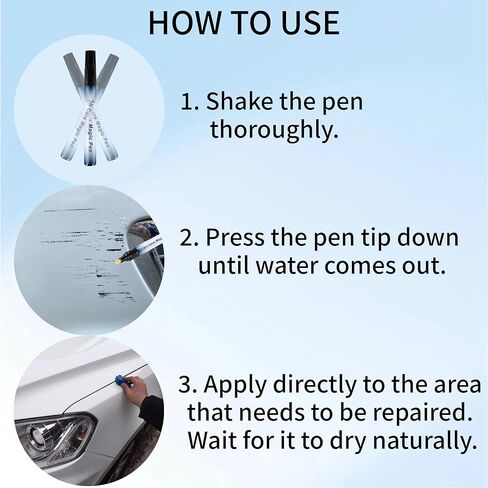 قلم إزالة خدوش جميع السيارات - طقم إصلاح خدوش طلاء السيارة، قلم لمس مقاوم للماء لإزالة الخدوش السريعة في السيارة، عصا إصلاح أثناء التنقل لجميع ألوان المركبات (قطعتان) in Kuwait