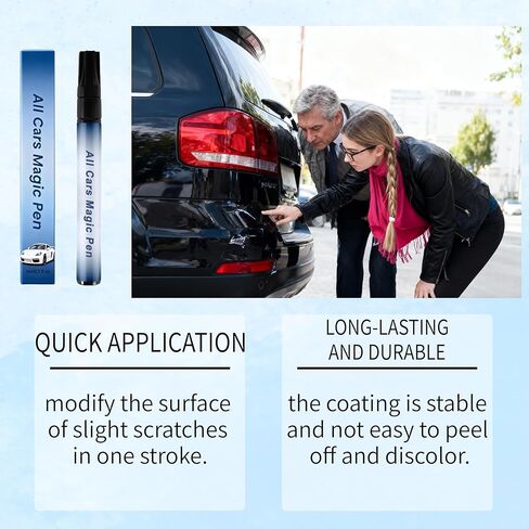 قلم إزالة خدوش جميع السيارات - طقم إصلاح خدوش طلاء السيارة، قلم لمس مقاوم للماء لإزالة الخدوش السريعة في السيارة، عصا إصلاح أثناء التنقل لجميع ألوان المركبات (قطعتان) in Kuwait